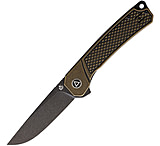 Image of QSP Knife QSP Osprey Linerlock Brass 3.25 in Stainless Steel Folding Knife