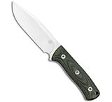 Image of QSP Knife QSP Bison Fixed Blade Knife Green Linen Micarta 4.5 Satin QS134-C 0BE9D615