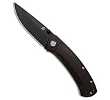 Image of QSP Knife QSP Copperhead Liner Lock Knife Brown Micarta 3.5 Black QS109-C2 FE4CFAEC