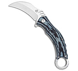Image of QSP Knife QSP Eagle Liner Lock Karambit Knife Black/Gray G-10 3.12 Satin 05ACD574