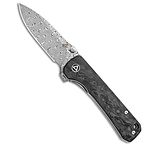 Image of QSP Knife QSP Hawk Liner Lock Knife Carbon Fiber 3.22 Damascus 7F8F7C43