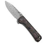 Image of QSP Knife QSP Hawk Liner Lock Knife Copper Foil Carbon Fiber 3.25 Damascus 8F2A9C21