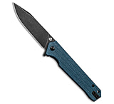 Image of QSP Knife Mamba V2 Liner Lock Flipper Knife Blue Micarta 3.5 Black SW D2 1D910DB6