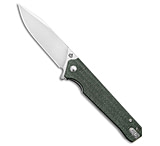 Image of QSP Knife Mamba V2 Liner Lock Flipper Knife Green Micarta 3.5 Satin D2 A02C428E