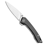 Image of QSP Knife QSP Leopard Liner Lock Knife Black G-10 Carbon Fiber 3 Satin QS135-A 77E0A15B
