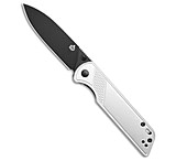 Image of QSP Knife QSP Parrot V2 Liner Lock Knife Silver Aluminum 3.25 Black 1D92A012