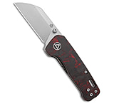 Image of QSP Knife QSP Penguin Mini Liner Lock Knife Red Shredded Carbon Fiber 2.25 Satin 4D7D36BA