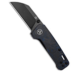 Image of QSP Knife QSP Penguin Mini Liner Lock Knife Shredded Carbon Fiber Blue 2.25 Blackwashed FA60F7BE