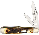 Image of Queen Swell Center Amber Stag Folding Knife