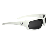 Image of Radians Bone Collector Covey Shooting Glasses Smoke Lens/White Frame BCCVW0-20CS