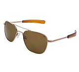 Image of Randolph Aviator Rose Gold Satin Sunglasses