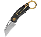 Image of Real Steel Shade Framelock Black/Gold Folding Knife