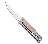 Image of Reate Knives Reate EXO Drop Point Gravity Knife Titanium/Natural Micarta 3.75 Satin 6678C74F
