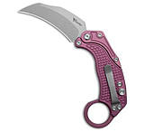 Image of Reate Knives Reate EXO-K Gravity Karambit Button Lock Knife Purple Aluminum 3.1 Stonewash 8979AA50