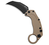 Image of Reate Knives Reate EXO-K Gravity Karambit Button Lock Knife Tan Aluminum 3.1 Black PVD 4A8D11FE
