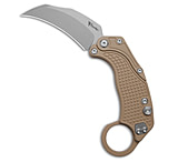 Image of Reate Knives Reate EXO-K Gravity Karambit Button Lock Knife Tan Aluminum 3.1 Stonewash FD90D0FA
