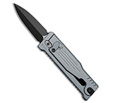 Image of Reate Knives Reate EXO Mini Dagger Gravity Knife Gray Aluminum 2.6 Black Nitro-V C2E2065E