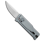 Image of Reate Knives Reate EXO Mini Drop Point Gravity Knife Gray Aluminum 2.6 Satin Nitro-V*DISC* 088E3BAA
