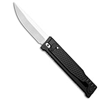 Image of Reate Knives Reate EXO-OG Drop Point Gravity Knife Black Frag Aluminum 3.75 Satin Elmax 43EC4E75