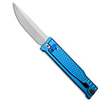Image of Reate Knives Reate EXO-OG Drop Point OTF Gravity Knife Blue Frag Aluminum 3.75 Satin Elmax 28878B62
