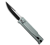 Image of Reate Knives Reate EXO-OG Drop Point OTF Gravity Knife Gray Line Aluminum 3.75 Black 77094B81