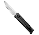 Image of Reate Knives Reate EXO-OG Tanto OTF Gravity Knife Black Frag Aluminum 3.75 Satin Elmax 9F9A4A66