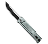 Image of Reate Knives Reate EXO-OG Tanto OTF Gravity Knife Line Patten Gray Aluminum 3.75 Two-Tone B49A0CB3