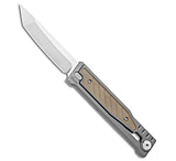 Image of Reate Knives Reate EXO Tanto Gravity Knife Titanium/Amber Ultem 3.75 Satin/SW ELMAX D26E6F10