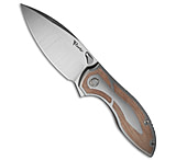 Image of Reate Knives Reate Kirby Lambert Iron-X Frame Lock Knife Brown Micarta 3.25 Satin M390 57C4956D