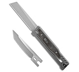 Image of Reate Knives Reate OG EXO Coping Gravity Knife Titanium/Black Micarta 3.75 Stonewash 4A3C8052