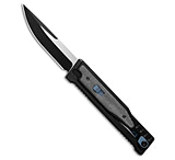 Image of Reate Knives Reate OG EXO Drop Point OTF Knife Black Ti/Black Micarta Inlay 3.75 Two-Tone 5214E3AA