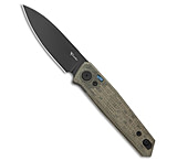 Image of Reate Knives Reate PL-6 Pivot Lock Knife Green/Black Micarta 3.5 Black PVD Nitro-V 64E96370