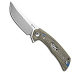 Image of Reate Knives Reate PL-7 Pivot Lock Knife Green/Black Micarta 3.5 Belt Satin Nitro-V 96C71A8C