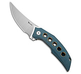 Image of Reate Knives Reate Velocity Frame Lock Knife Blue Ti With Bronze Holes 3 Belt Satin ELMAX D211BB1D