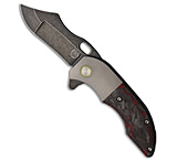 Image of Red Horse Knife Works War Pig Frame Lock Knife Ti + Red/Black CF 3 Black SW 52084858