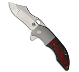 Image of Red Horse Knife Works War Pig Frame Lock Knife Ti + Red/Black CF 3 Satin 3C33CA51