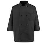 Image of Red Kap Eight Pearl-Button Black Chef Coat