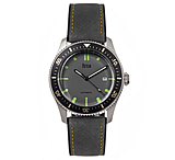 Image of Reign Elijah Automatic Rubber Inlaid Leather-Band Watch with Date