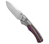 Image of REMETTE Folding Pocket Knife Ti/CF Button Lock 3.38 Stonewash 98EF259D