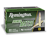 Remington .260 Rem Premier Match 140 Grain BTHP Brass Centerfire Rifle Ammo, 20 Rounds, 26852