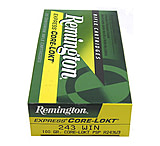 Remington Core-Lokt .243 Winchester 100 Grain Core-Lokt Pointed Soft Point Centerfire Rifle Ammunition