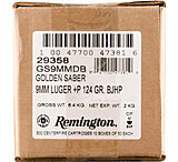 Remington Premier Golden Saber 9mm Luger +P Brass Jacketed Hollow Point Nickel-Plated Brass Cased Pistol Ammo, 500 Rounds, 29358