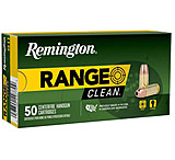 Remington Range Clean 9mm Luger 115 Grain Flat Nose Enclosed Base Brass Cased Centerfire Pistol Ammunition