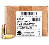 Remington UMC 9mm Luger Full Metal Jacket Pistol Ammunition