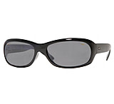 Image of REVO RE4032 Polarized Sunglasses Black Frame / Grey Green Polarized Silver Mirror Faded 60 mm Lenses
