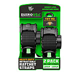 Image of Rhino USA 2 x 10' Retractable Ratchet Straps 2-Pack Black, Retail Packaging 71B88526