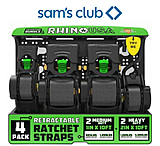 Image of Rhino USA Retractable Ratchet Strap Set- 2 1x10' and 2 2x10' C4E6F83F