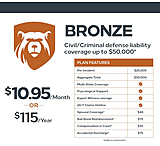 Image of Right To Bear Civil-Criminal Defense Liability Coverage Up To 50,000 w/Multi-State Coverage