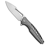 Image of Rike Knife Thor5 Frame Lock Knife Gray Titanium 3.75 Satin THOR5-P 30B5E6B7
