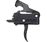 Image of RISE Armament Rave 9mm PCC Trigger with Anti-Walk Pins, Curved Blade, Black, T017-PCC-BLK